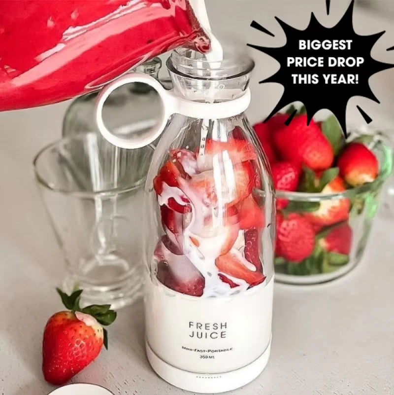 Portable 6-Blade 420ml USB Rechargeable Juicer Blender - Compact Electric Fruit Mixer for Daily Kitchen Use