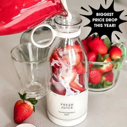 Portable 6-Blade 420ml USB Rechargeable Juicer Blender - Compact Electric Fruit Mixer for Daily Kitchen Use