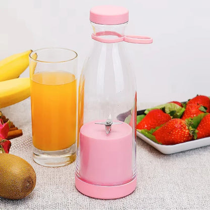 Portable 6-Blade 420ml USB Rechargeable Juicer Blender - Compact Electric Fruit Mixer for Daily Kitchen Use