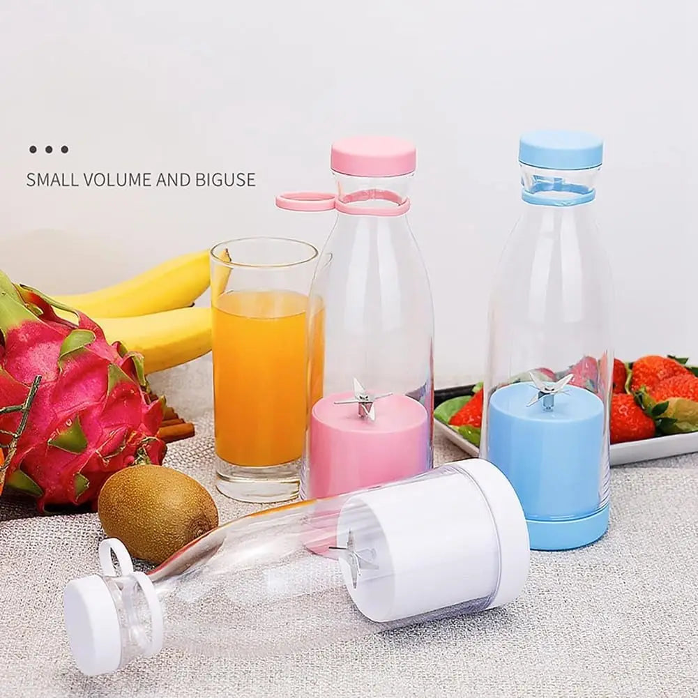 Portable 6-Blade 420ml USB Rechargeable Juicer Blender - Compact Electric Fruit Mixer for Daily Kitchen Use