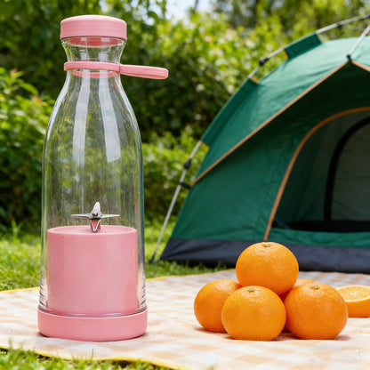 Portable 6-Blade 420ml USB Rechargeable Juicer Blender - Compact Electric Fruit Mixer for Daily Kitchen Use
