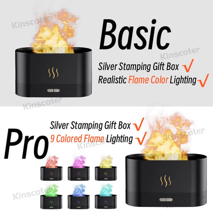 LuminaFlame™ | 7-Color LED Flame Aroma Diffuser & USB Humidifier